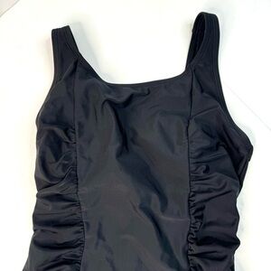 Speedo Black Rushed Bathing Suit